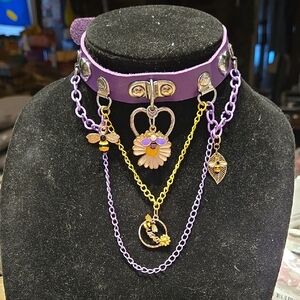 Purple Choker Necklace For The Queen Bee